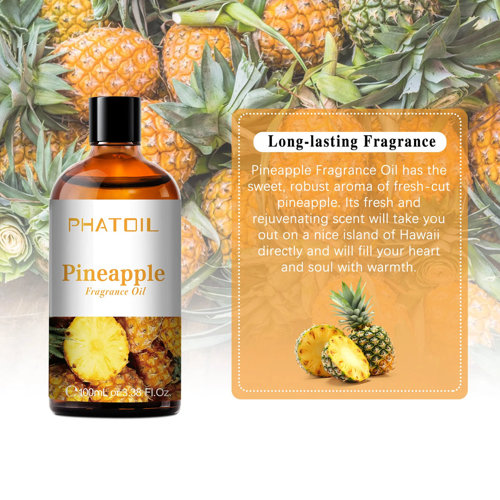 PHATOIL 100ml Aromatherapy Fragrance Oil Coconut & Vanilla Strawberry Cherry Lemon 1/2/3pcs Aroma Oil For Diffuser Candle Making