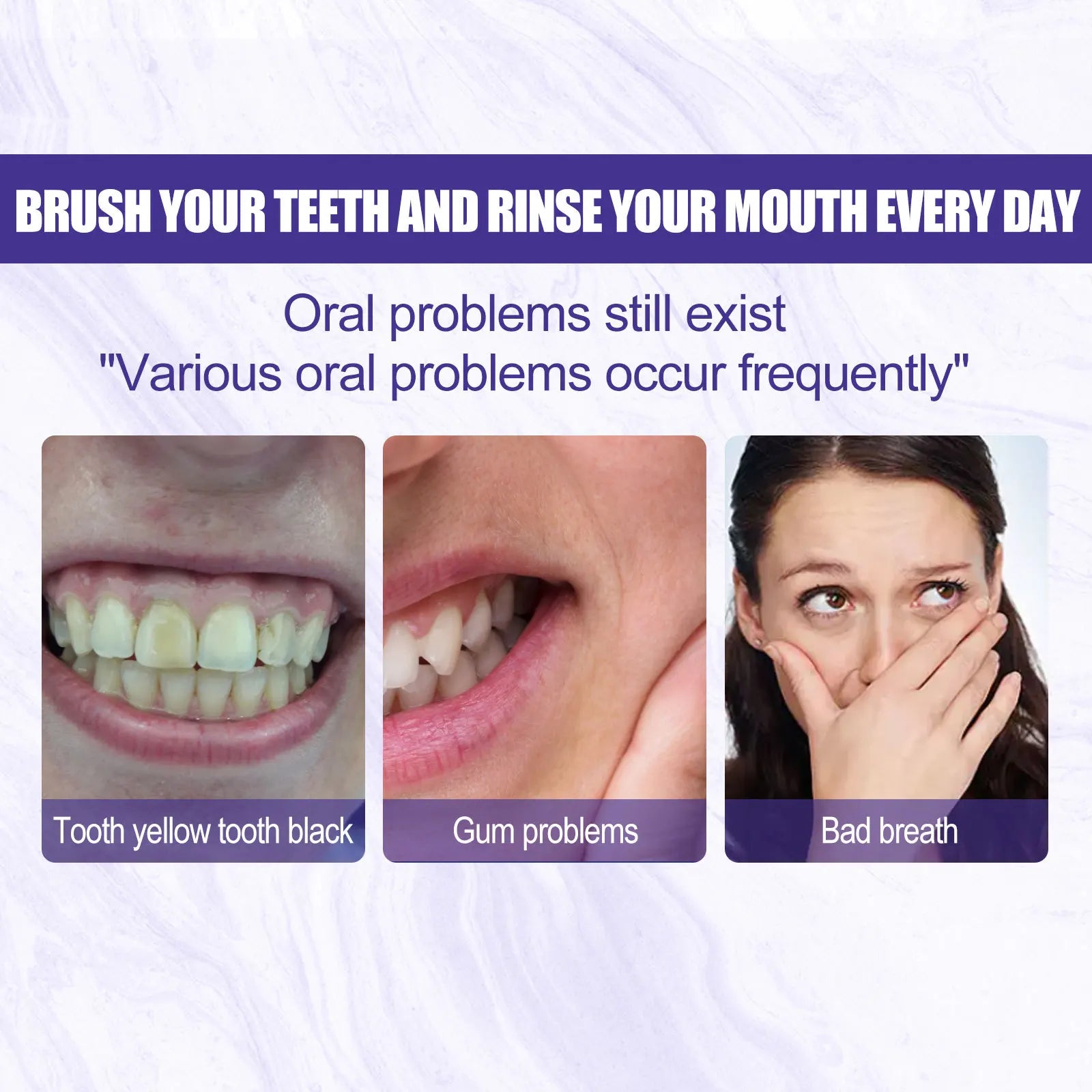 Tidesmit purple whitening toothpaste for removing yellow teeth stains and daily oral freshness