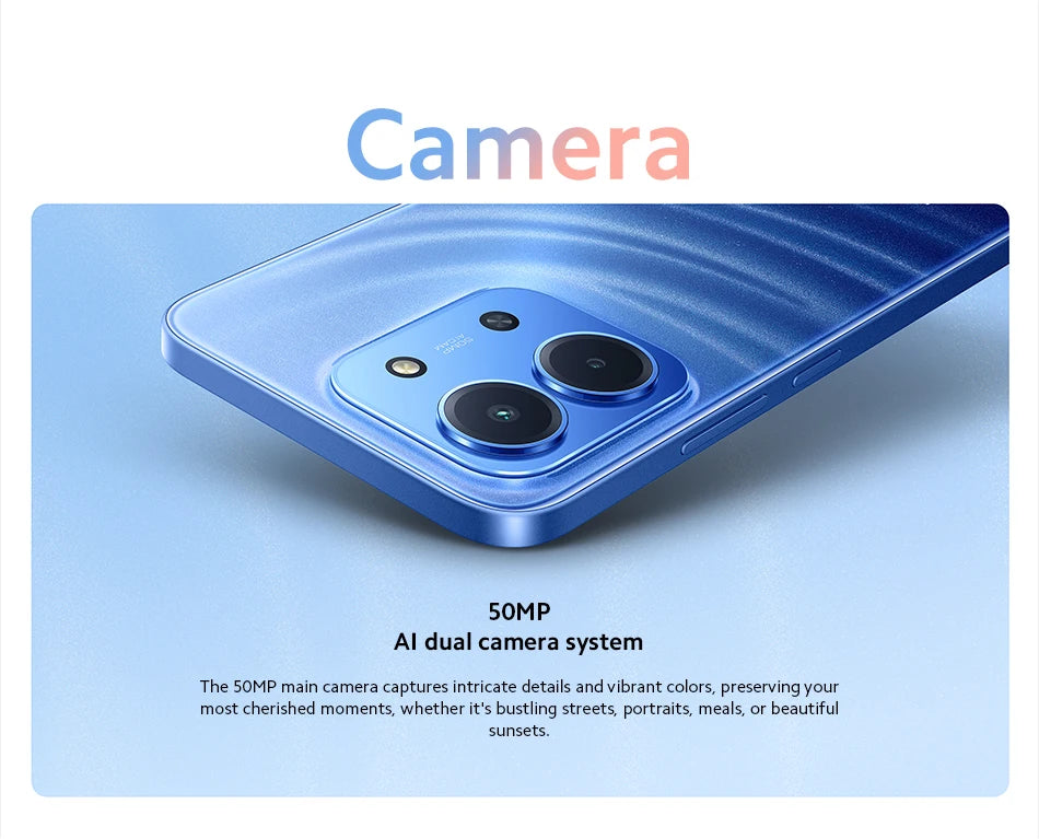 Xiaomi Redmi 15C Smartphone Global Version MediaTek Helio G81-Ultra 120Hz 6.9" Dot Drop display 33W charging