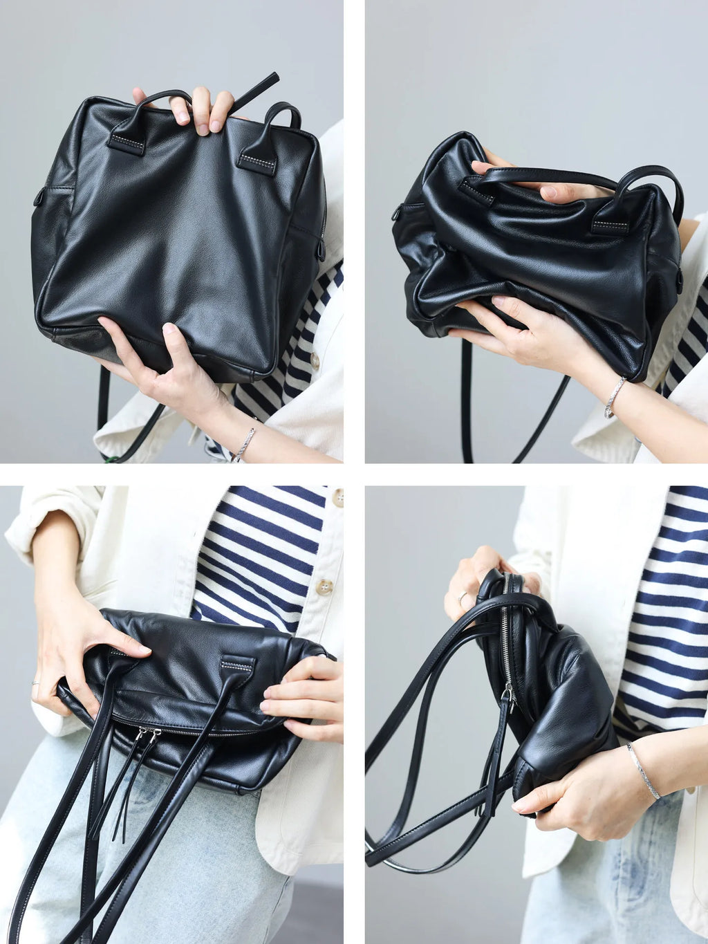 Soft Genuine Leather Women Single Shoudler Bags Small Size Zipper Tote Fashion Versatile Handbag Luxury Design