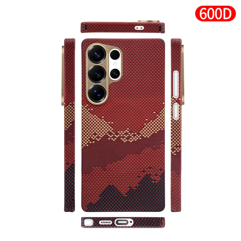 Samsung S24 Ultra Kevlar Case - Slim Aramid Fiber Magnetic Cover Rainbow China Mainland Galaxy S23 Ultra Tidesmit