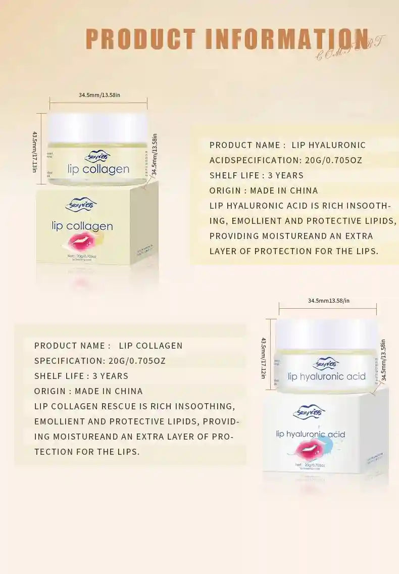Hyaluronic Acid Lip Mask: Deep Hydrating Overnight Lip Treatment Lip Care Tidesmit