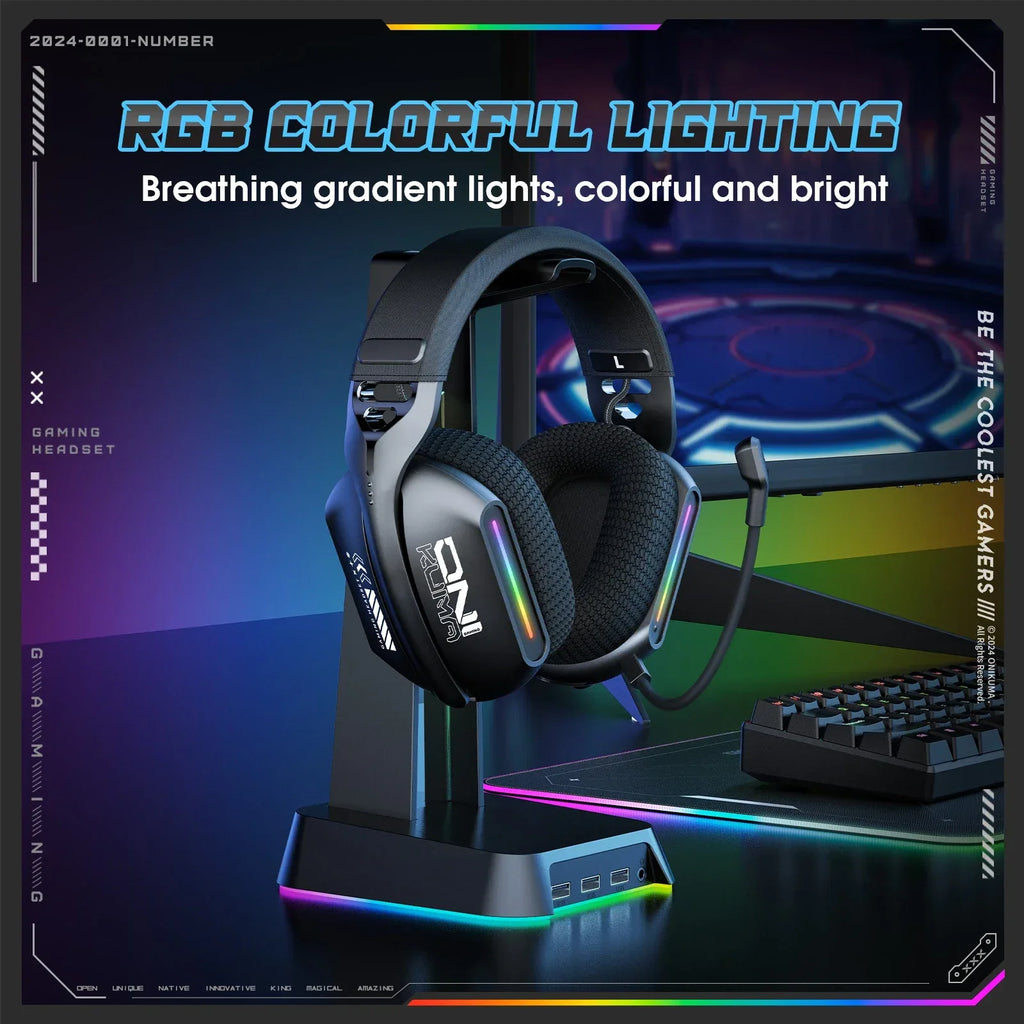 Wireless Gaming Headset Tidesmit GT808 Bluetooth RGB Mic Tidesmit