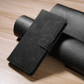 Redmi Note Wallet Case - Shock-Absorbing Leather Flip Cover Black Tidesmit