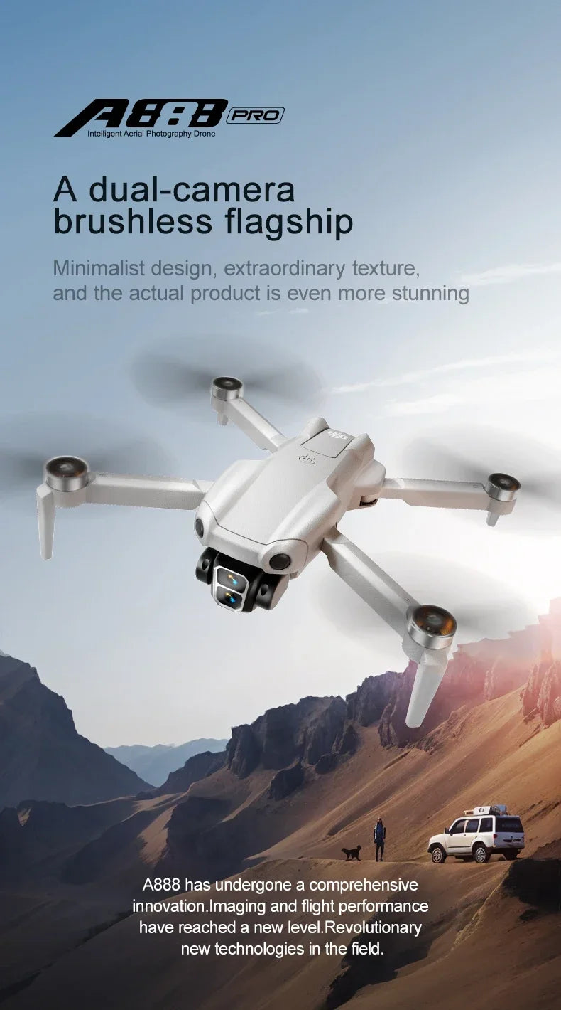 4K Camera Drone with Obstacle Avoidance - Brushless Motor Foldable Design Tidesmit