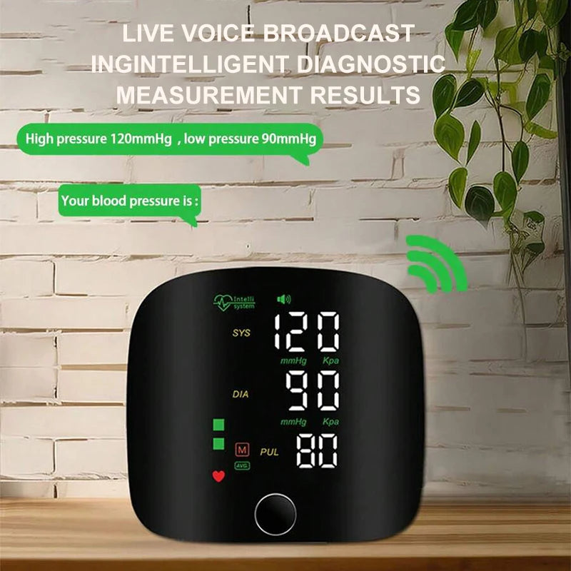 Rechargeable Digital Wrist Blood Pressure Monitor Sphygmomanometer Tonometer Tensiometer blood pressure Heart Rate Monitor