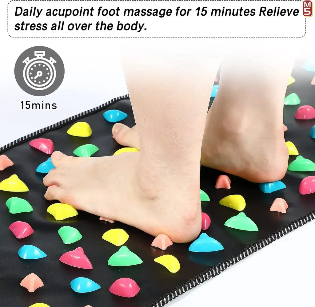 Foot Massage Mat - Acupressure Reflexology Pad for Home Wellness Relaxation Treatment Tidesmit