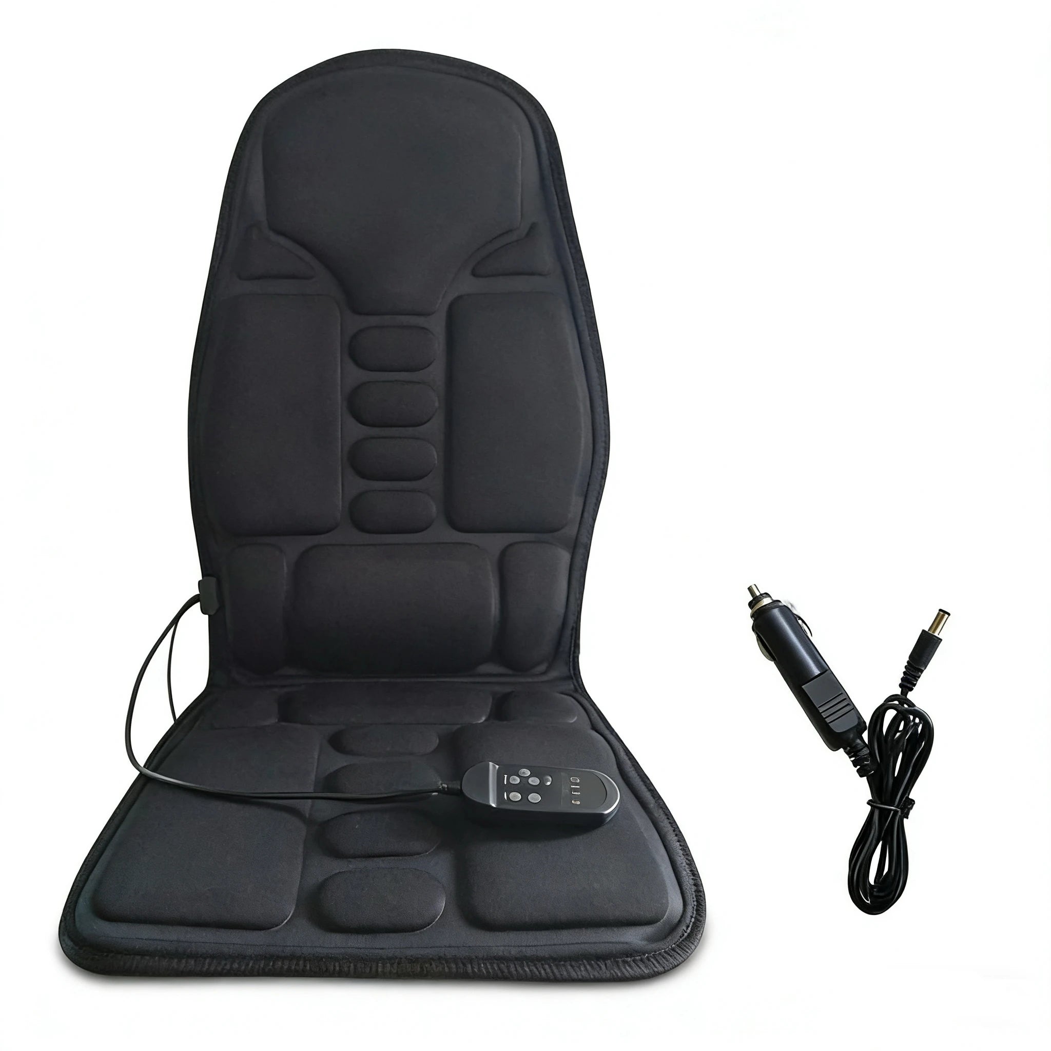 Heated Massage Cushion: Electric Massager for Neck and Back - Black Massage Cushion Black Tidesmit