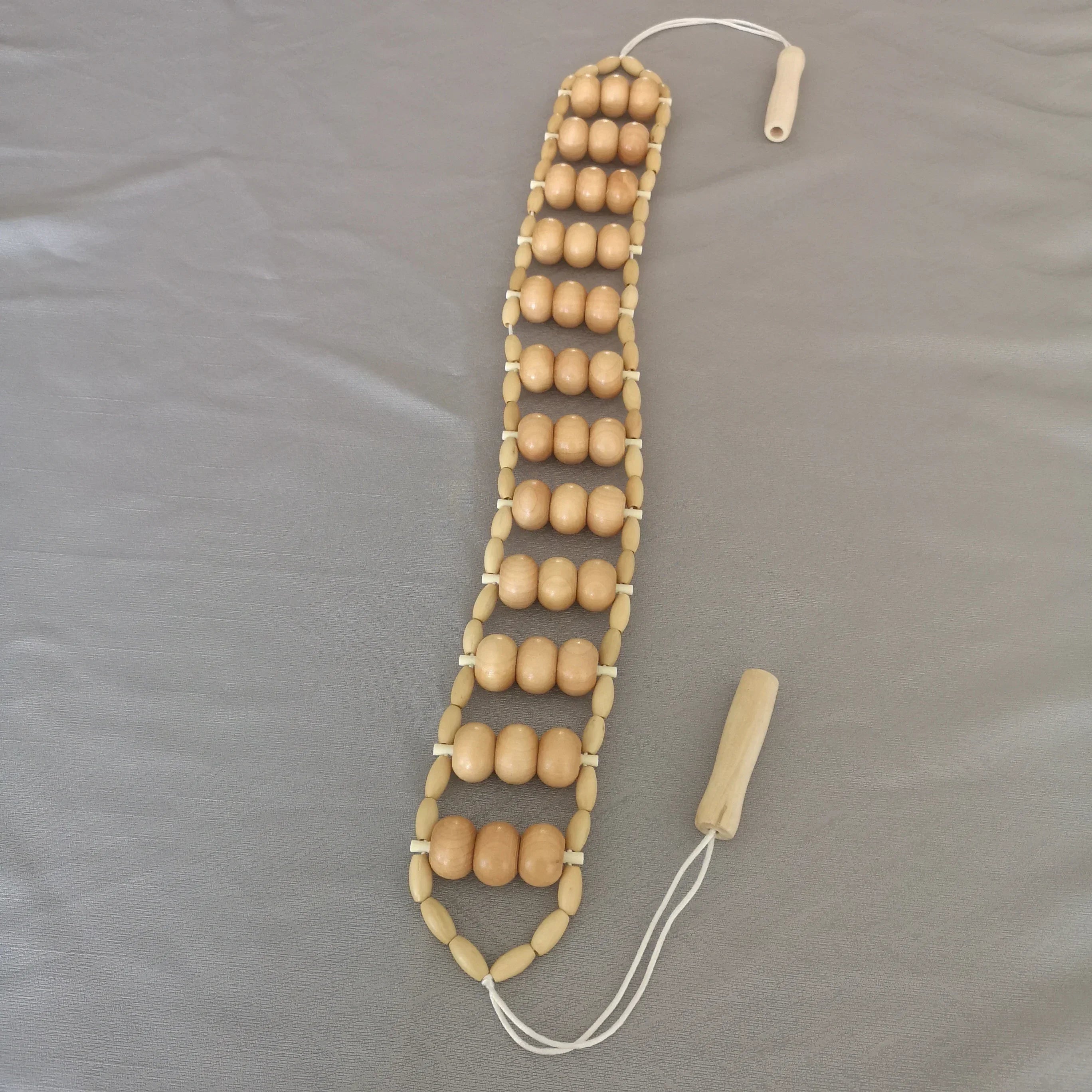 Wood Back Massage Roller Rope for Deep Tissue Pain Relief 110cm Body Shaping Massage Equipment L about 110cm Tidesmit