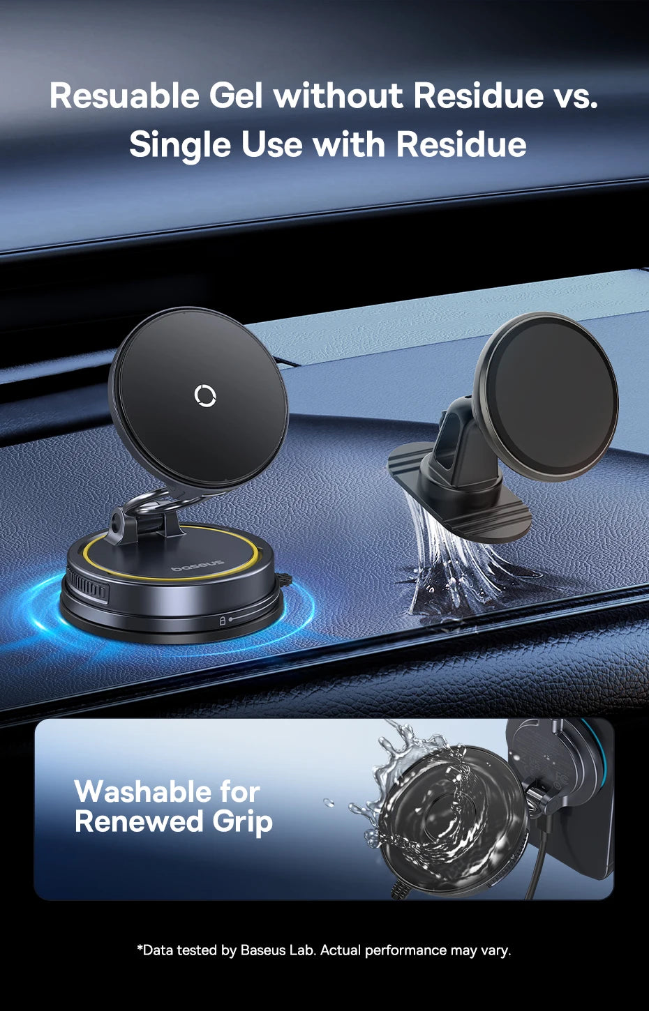 Magnetic Car Phone Holder | Silver 360 Rotation MagSafe Compatible Mount Tidesmit