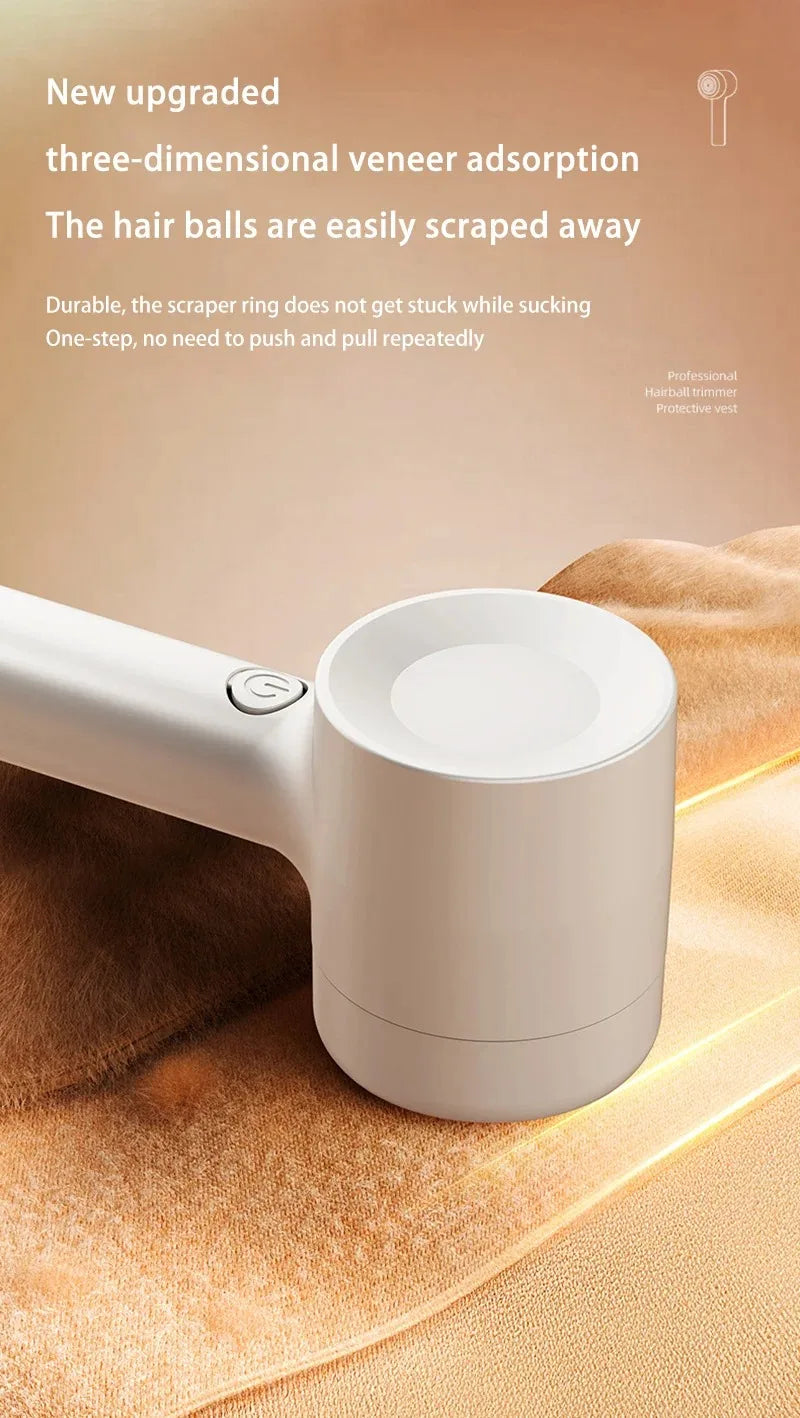 Tidesmit rechargeable lint remover and fabric shaver for removing hair balls from clothing, carpets, and upholstery.