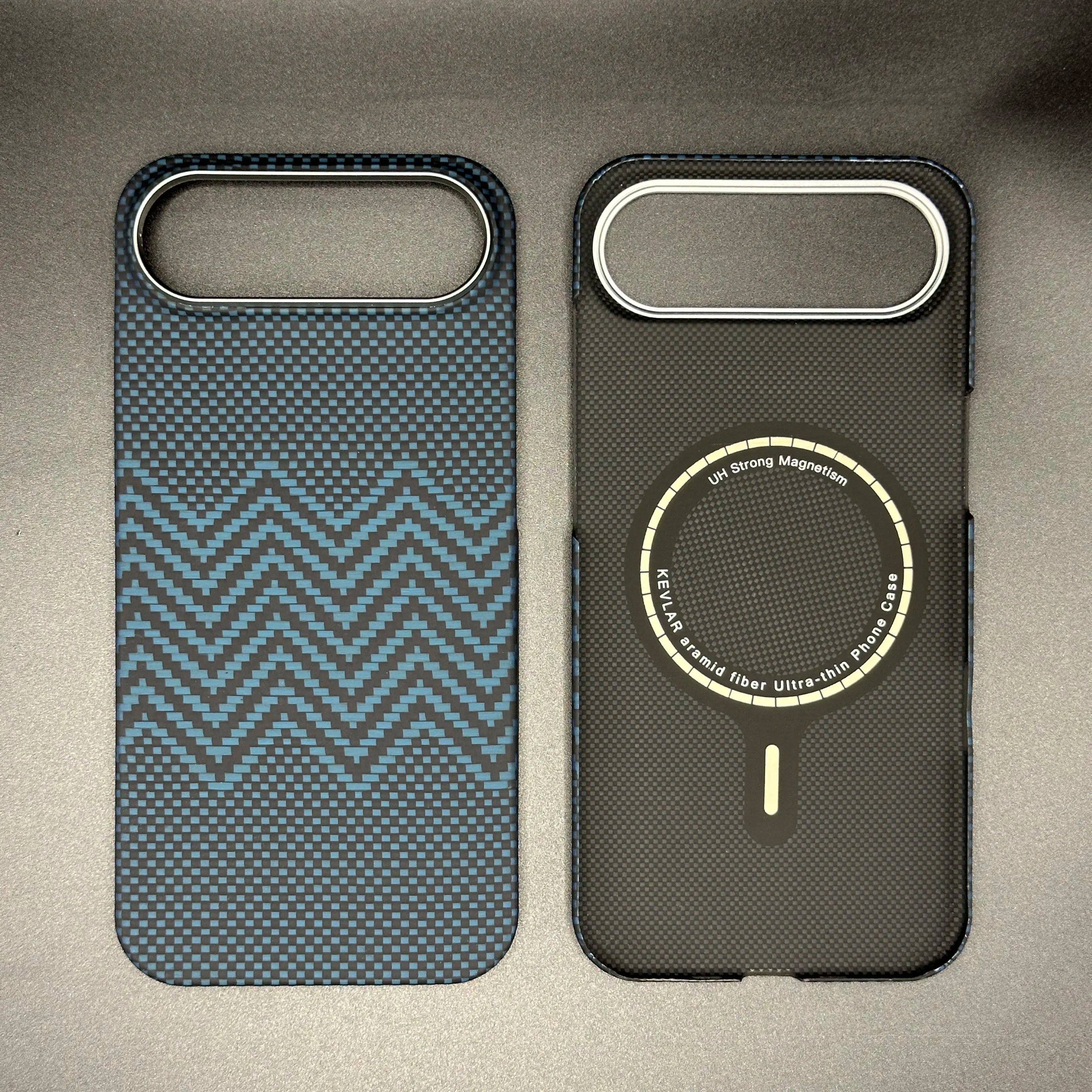 iPhone 17 Air Kevlar Case - Slim Aramid Fiber Shock-Absorbing Cover Blue iPhone Air Tidesmit