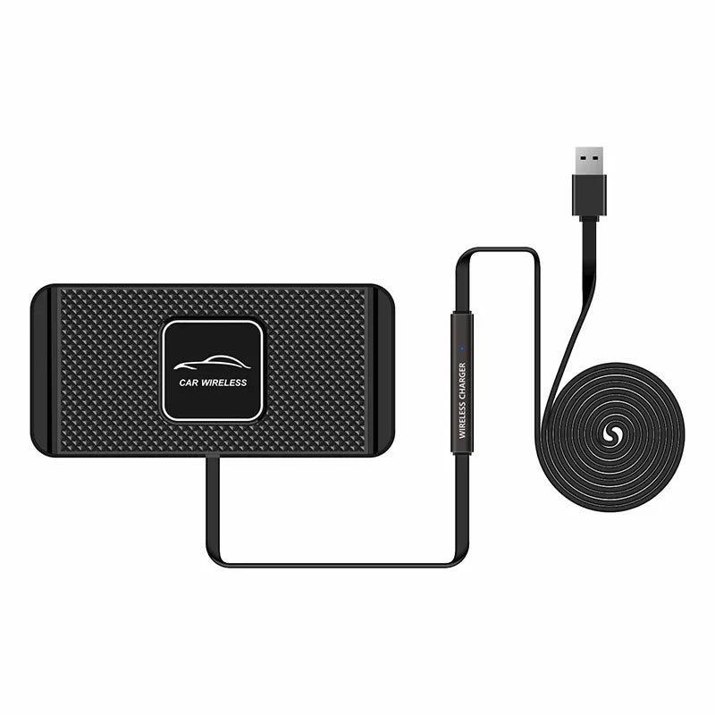 Wireless Car Charger Pad - Qi Certified Fast Charging Grip Mat Tidesmit