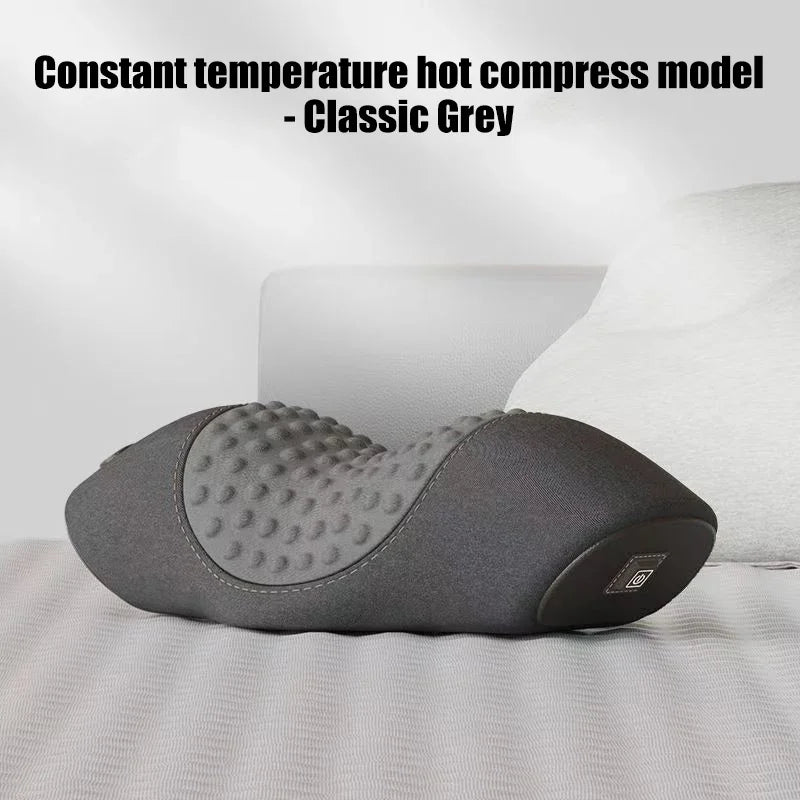 Electric Neck Massager Pillow with Heat Therapy and Vibration - Tidesmit Massage Cushion RFJZZ-Dark Gray Tidesmit