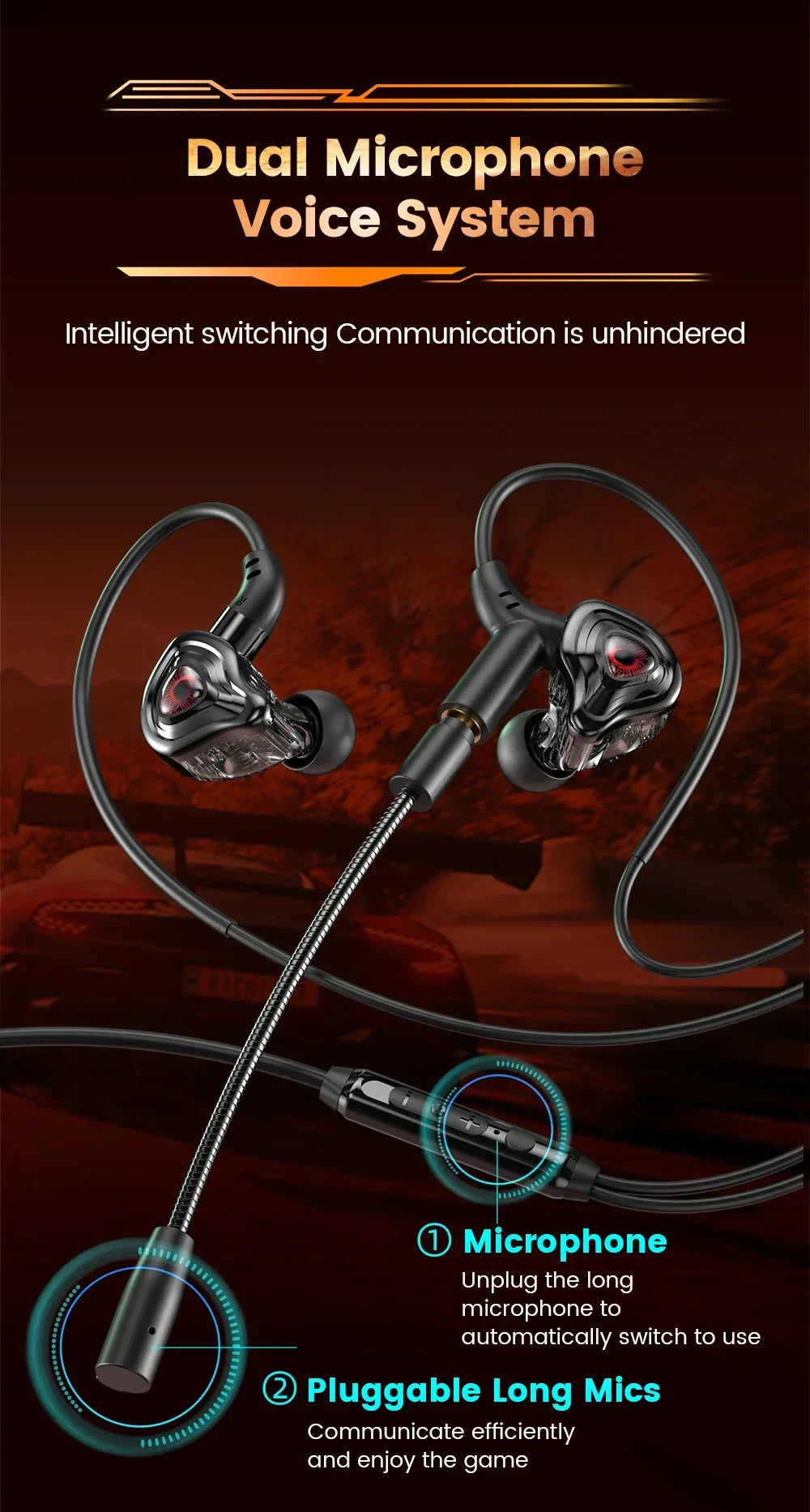 Wired In-Ear Headphones with Dual Microphone - Tidesmit 90° Elbow Tidesmit