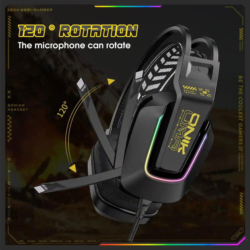 Tidesmit Wired Over-Ear Headphones with Stereo Bass and Microphone - Black Tidesmit