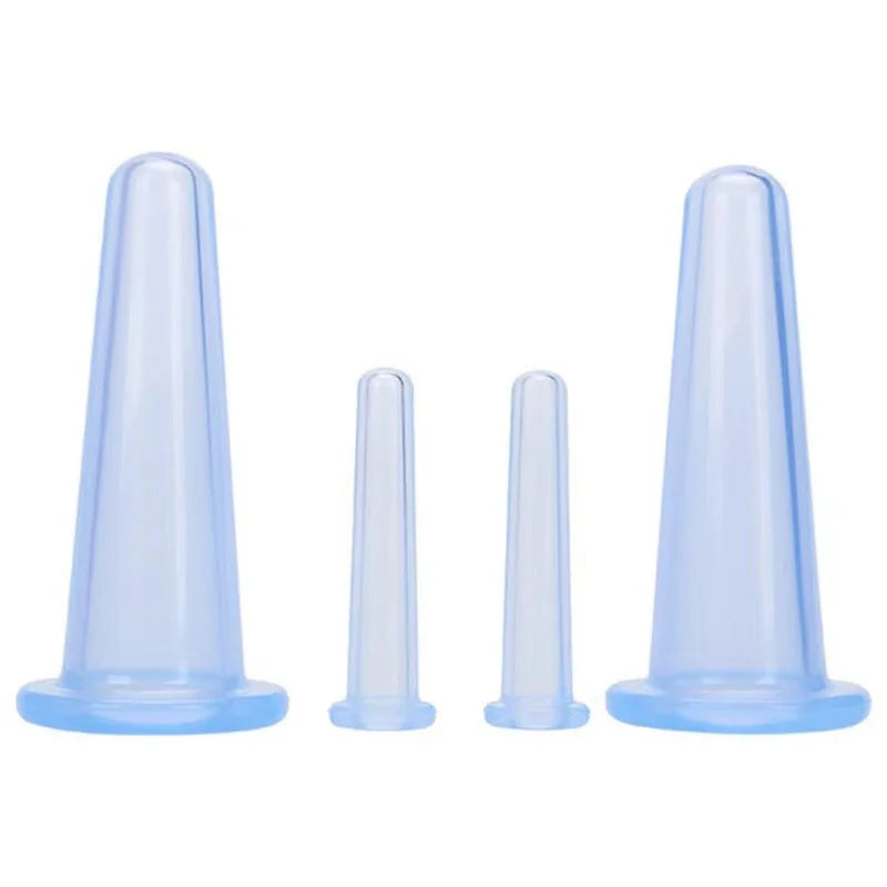 Silicone Vacuum Cupping Set for Facial Lift and Deep Tissue Recovery Back Massage Instrument Blue Tidesmit