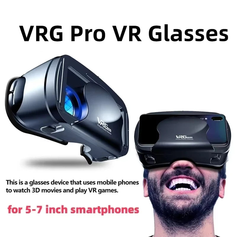 VR Headset for Smartphones - Lightweight 3D Virtual Reality Glasses Tidesmit