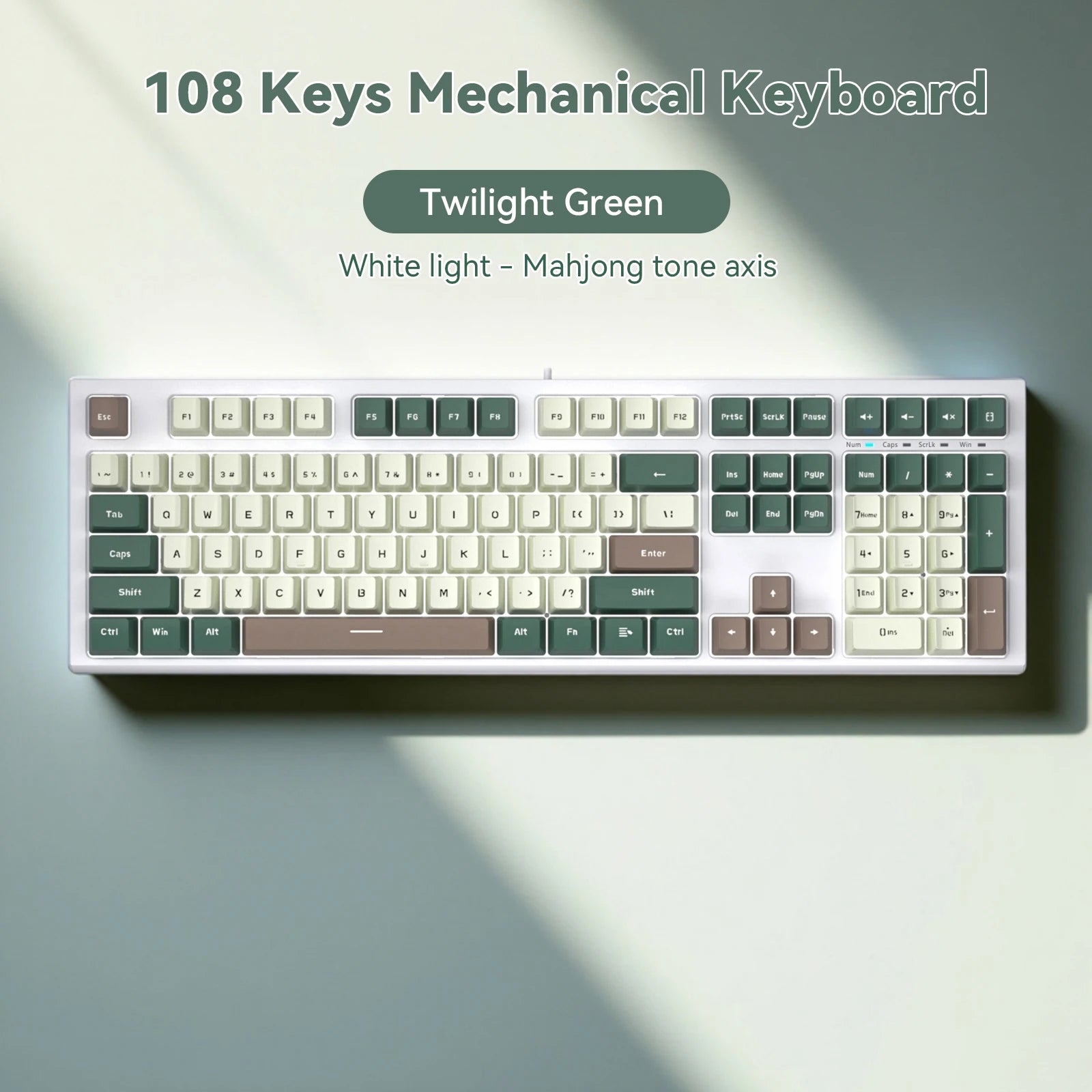 108-Key Wired Mechanical Gaming Keyboard | LED Backlit | Low Latency Anti-Ghosting | Dedicated Gaming Chip | for PC/Mac Gamer