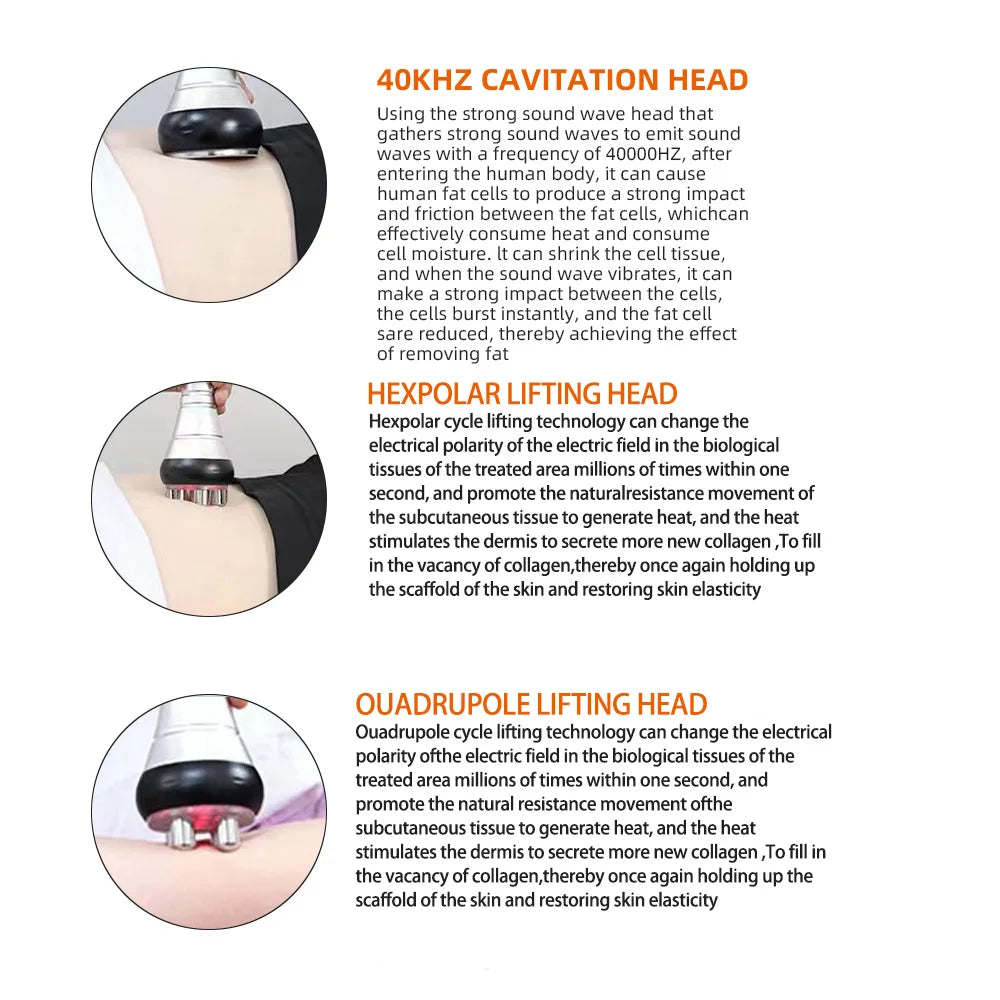 Ultrasonic Cavitation 6-in-1 Body Slimming Device - Tidesmit Body Shaping Massage Equipment Tidesmit