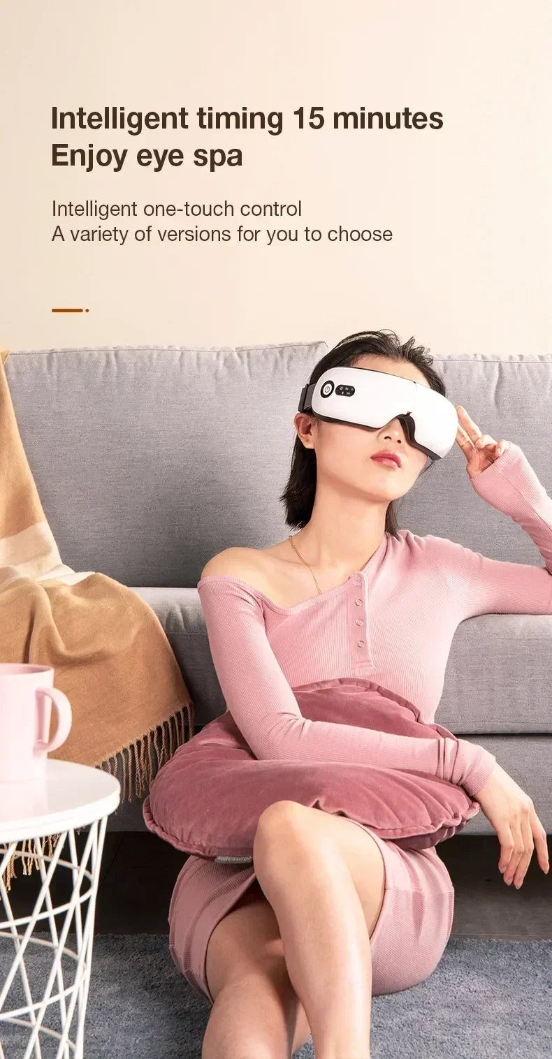 4D Eye Massager with Heat and Bluetooth - Portable Wellness Tool Relaxation Treatment Tidesmit