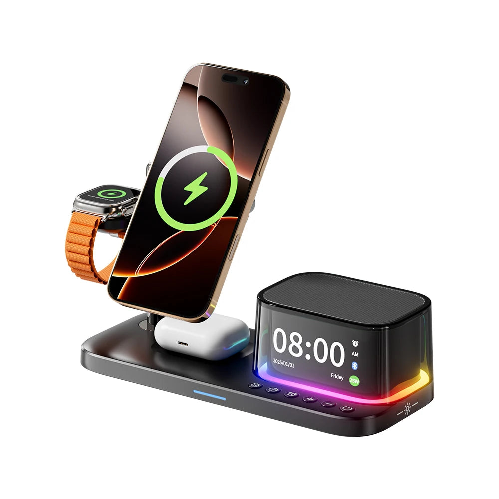 5-in-1 Wireless Charger Stand - MagSafe Compatible Qi Certified Station Tidesmit