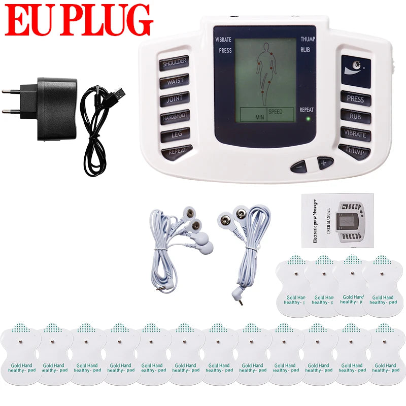 TENS Muscle Stimulator 16-Pad System with 10 Intensity Levels Massage Cushion Z3-028-EU Tidesmit