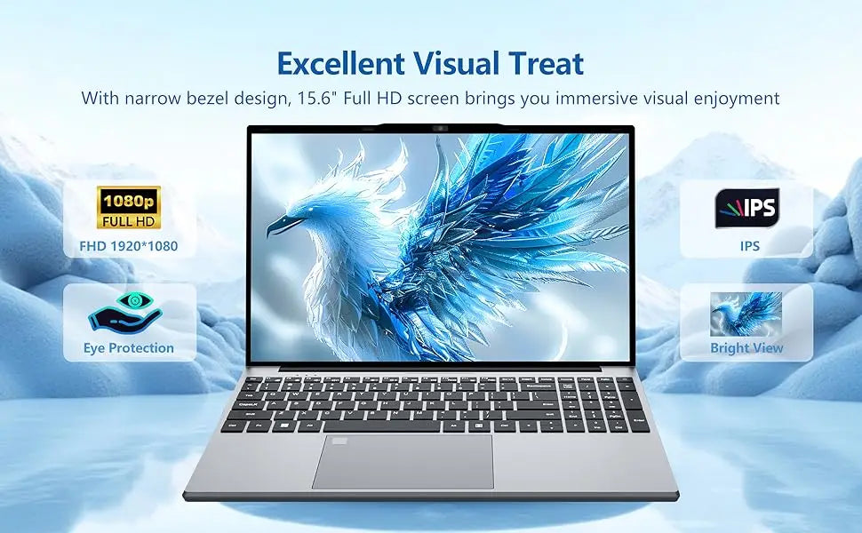 15.6" Windows 11 Laptop Computer Intel i9 10980HK/9900 16GB RAM 1TB SSD Notebook PC 4K HD Backlight Office Study Gaming Laptops