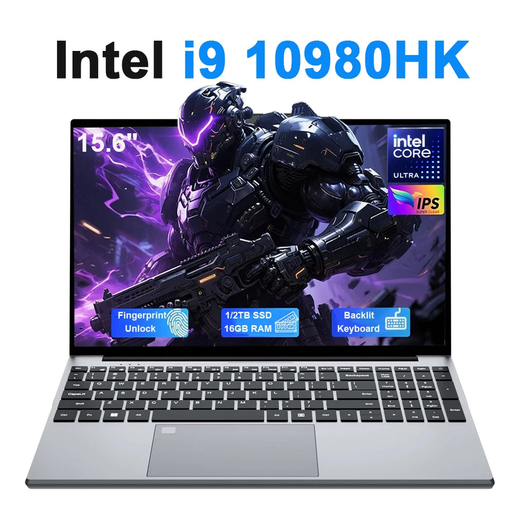 15.6 inch Laptop Computer PC intel i9 10980HK/9900U Laptops 16GB RAM 1TB M.2 SSD Portable 1920*1080 Laptop Notebook Windows 11