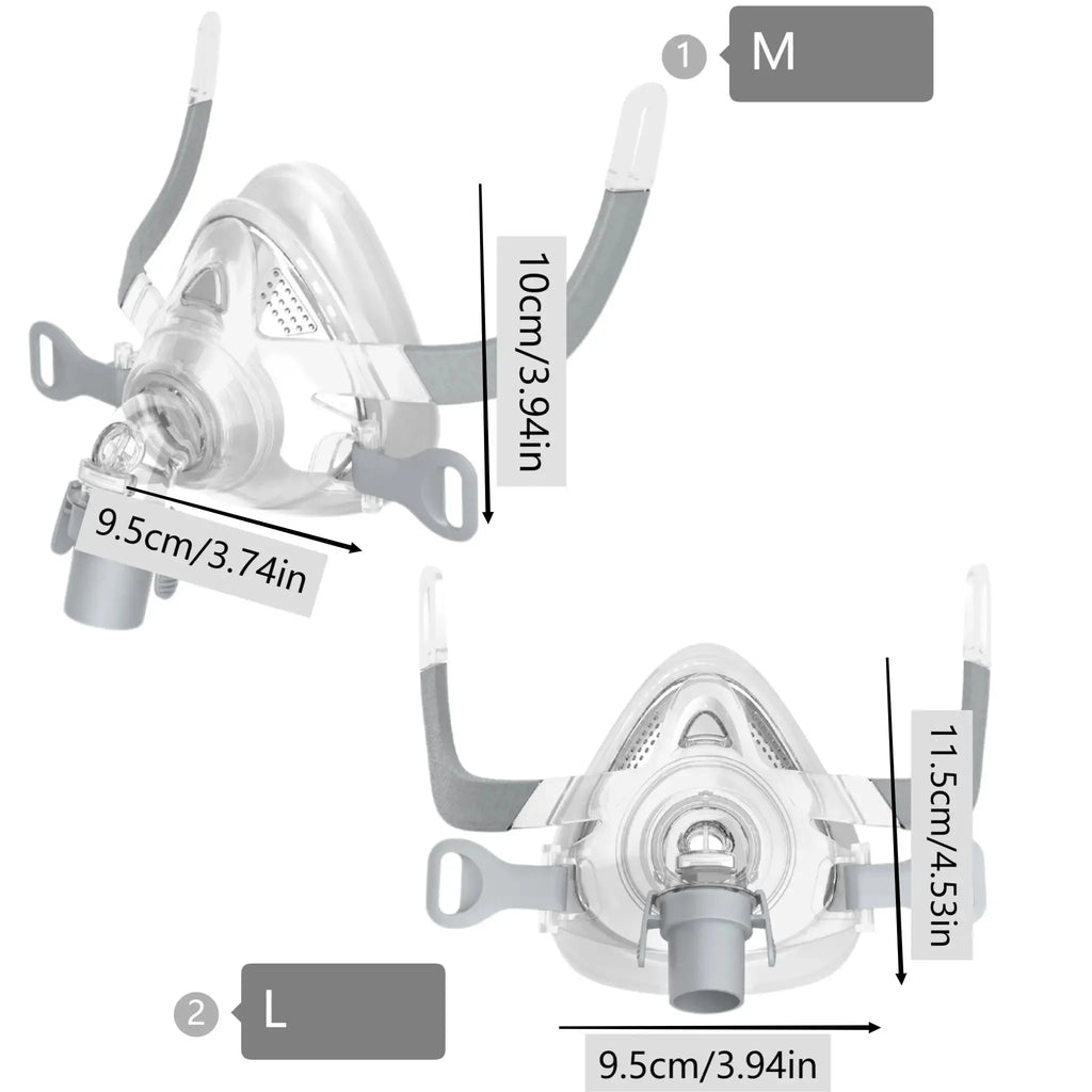 Resoxy CPAP Full Face Mask & Headgear Auto CPAP/BiPAP Mask Improved Comfort Anti Snoring Relief Sleep Apnea CPAP FULL Face Mask