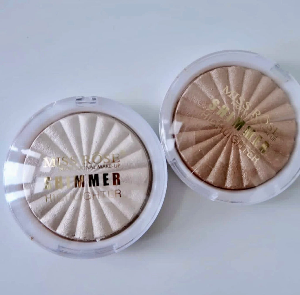 Tidesmit 3D Pearlescent Highlighter Powder face makeup shade swatch showing shiny shimmer and matte finish