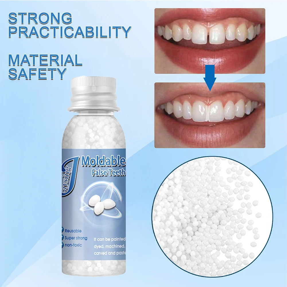 Tidesmit resin false teeth kit for temporary dental filling and solid gums restorative dentistry care
