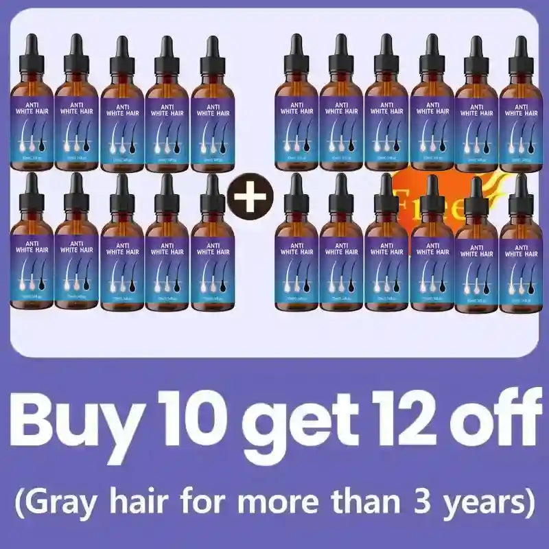 Anti-Gray Hair Serum: Natural Color Repair Treatment for Hair Health Lip Care Buy 10 Get 12 Free Tidesmit