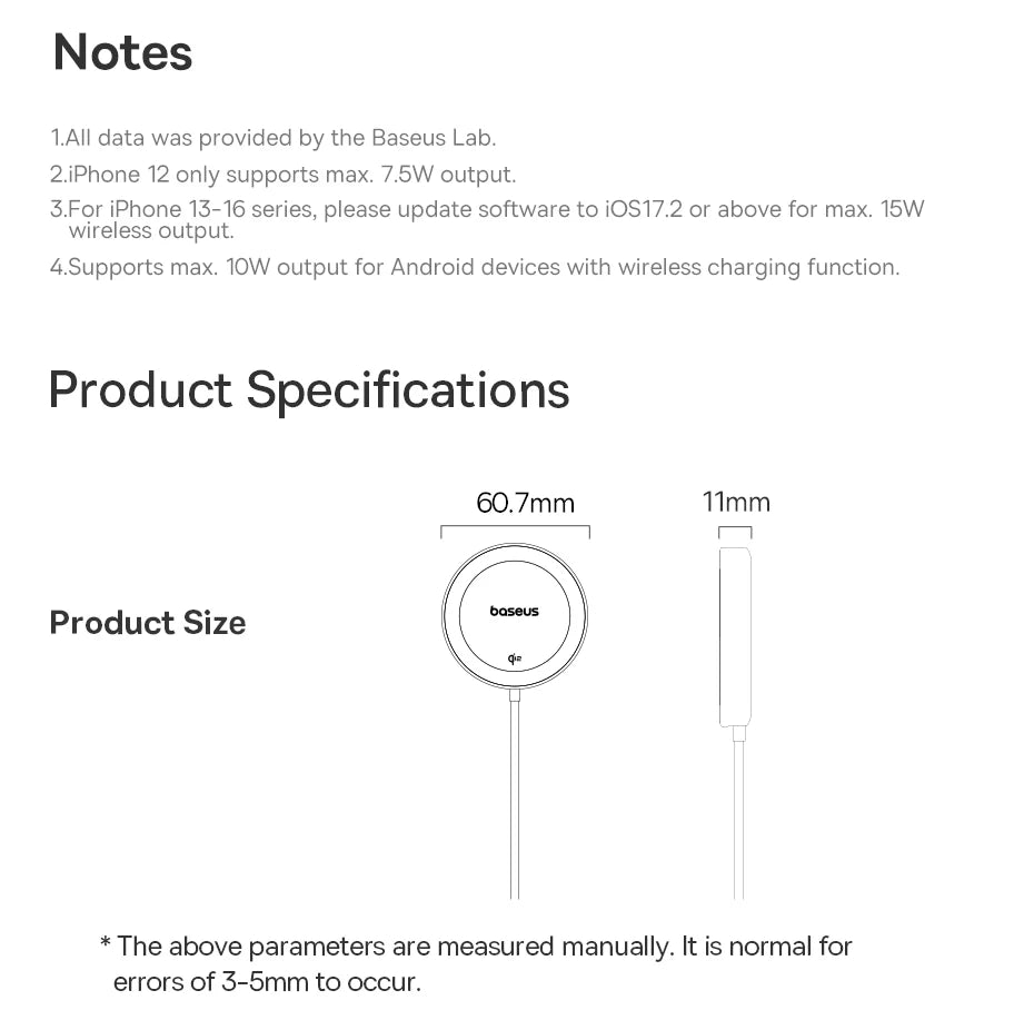 Magnetic Wireless Charger for iPhone 16/15 with Adjustable Stand Tidesmit
