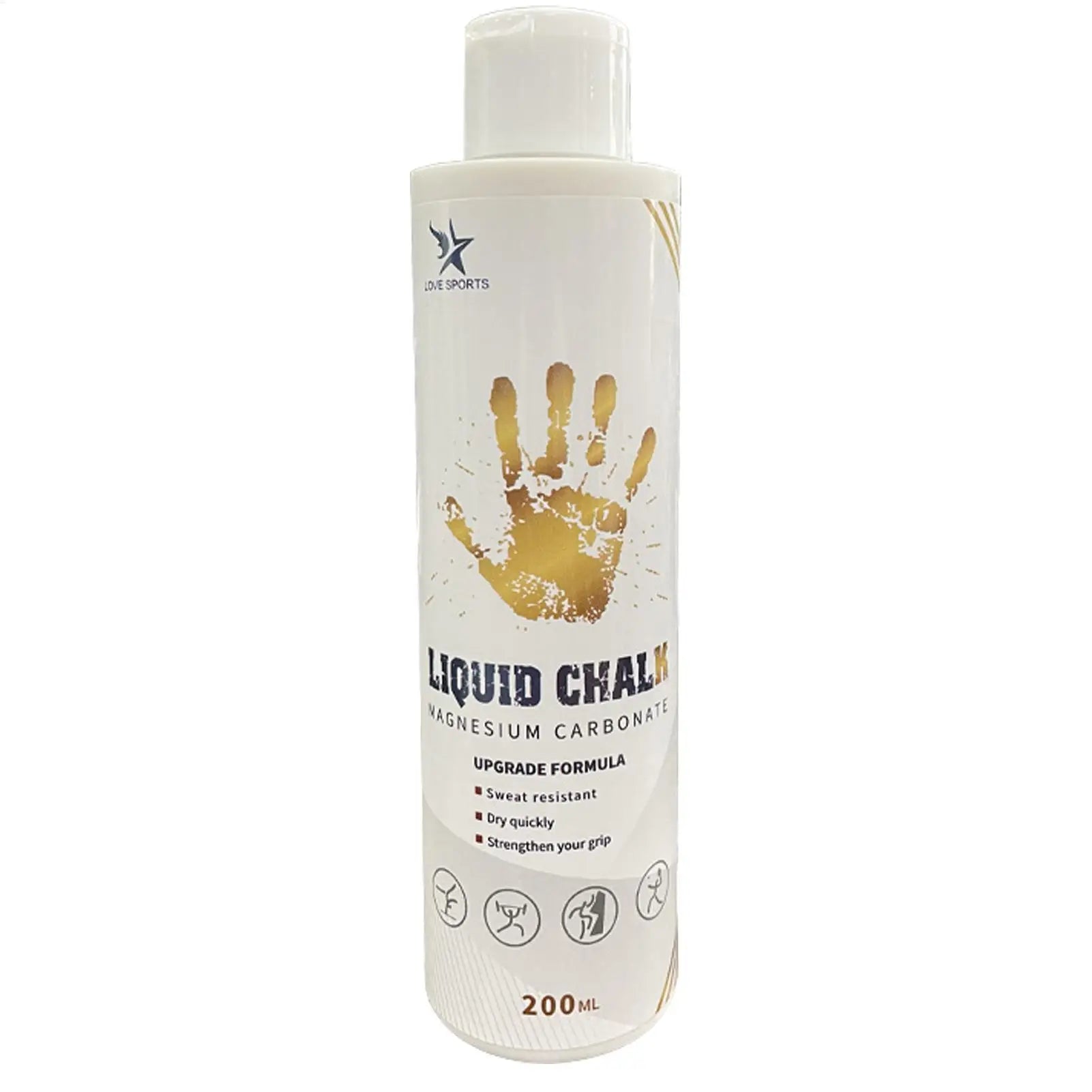 200ml Sports Liquid Magnesium Powder Fitness Lifting Anti Slip Cream Grip Liquid Magnesium for Pole Dancing Rock Climbing Gym