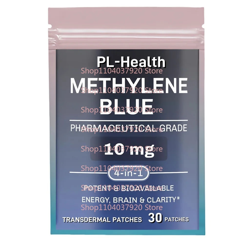 Tidesmit Methylene Blue transdermal patches 30 count with B6, B12 and Vit C for energy, focus and brain health.
