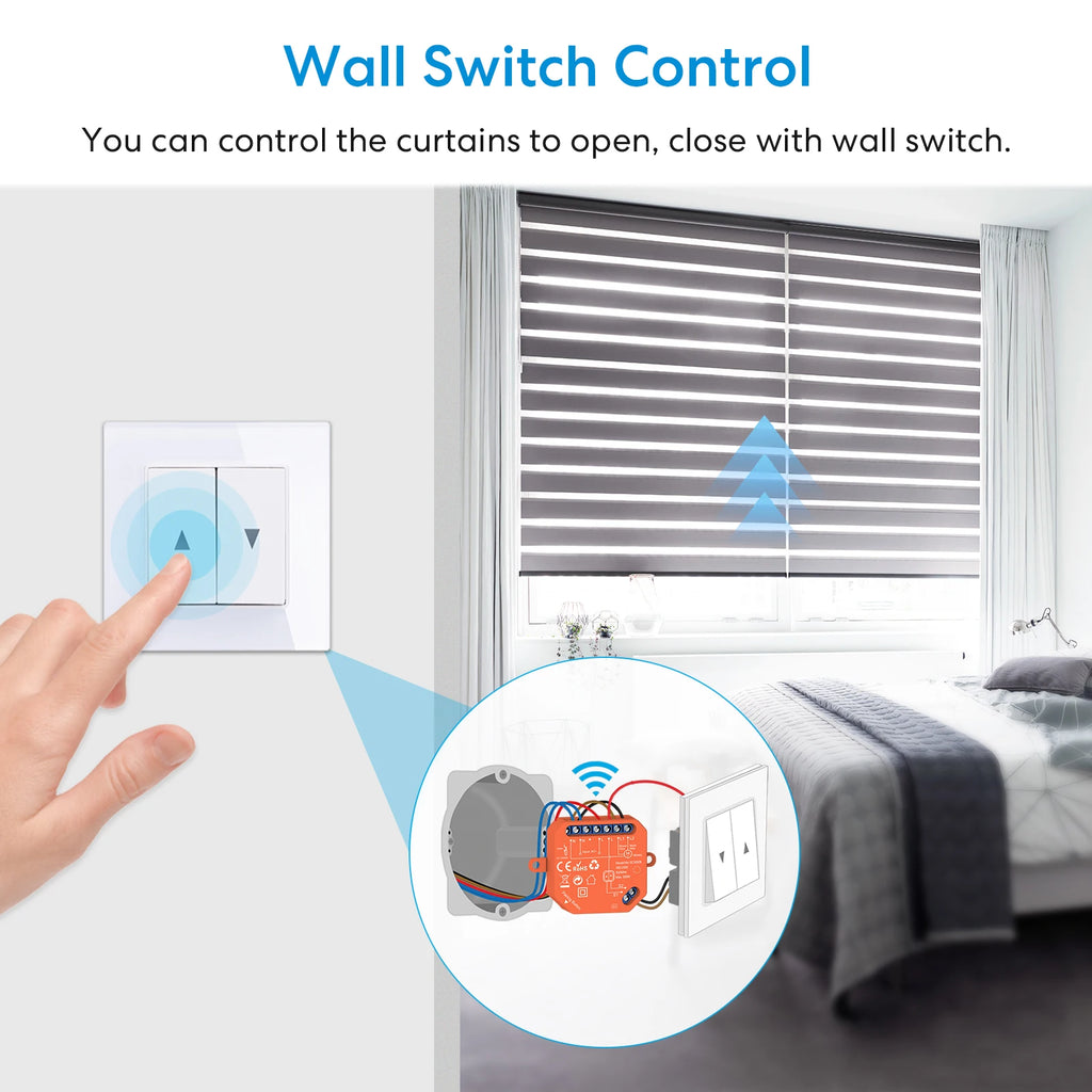 Zigbee Roller Shutter Switch Module - Precision Percentage Control Tidesmit