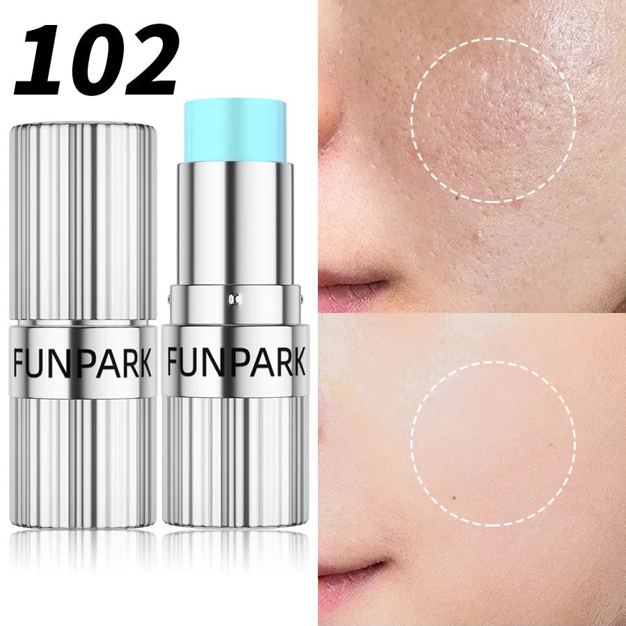 Tidesmit invisible pore base stick for face makeup showing smooth skin texture and concealing effects