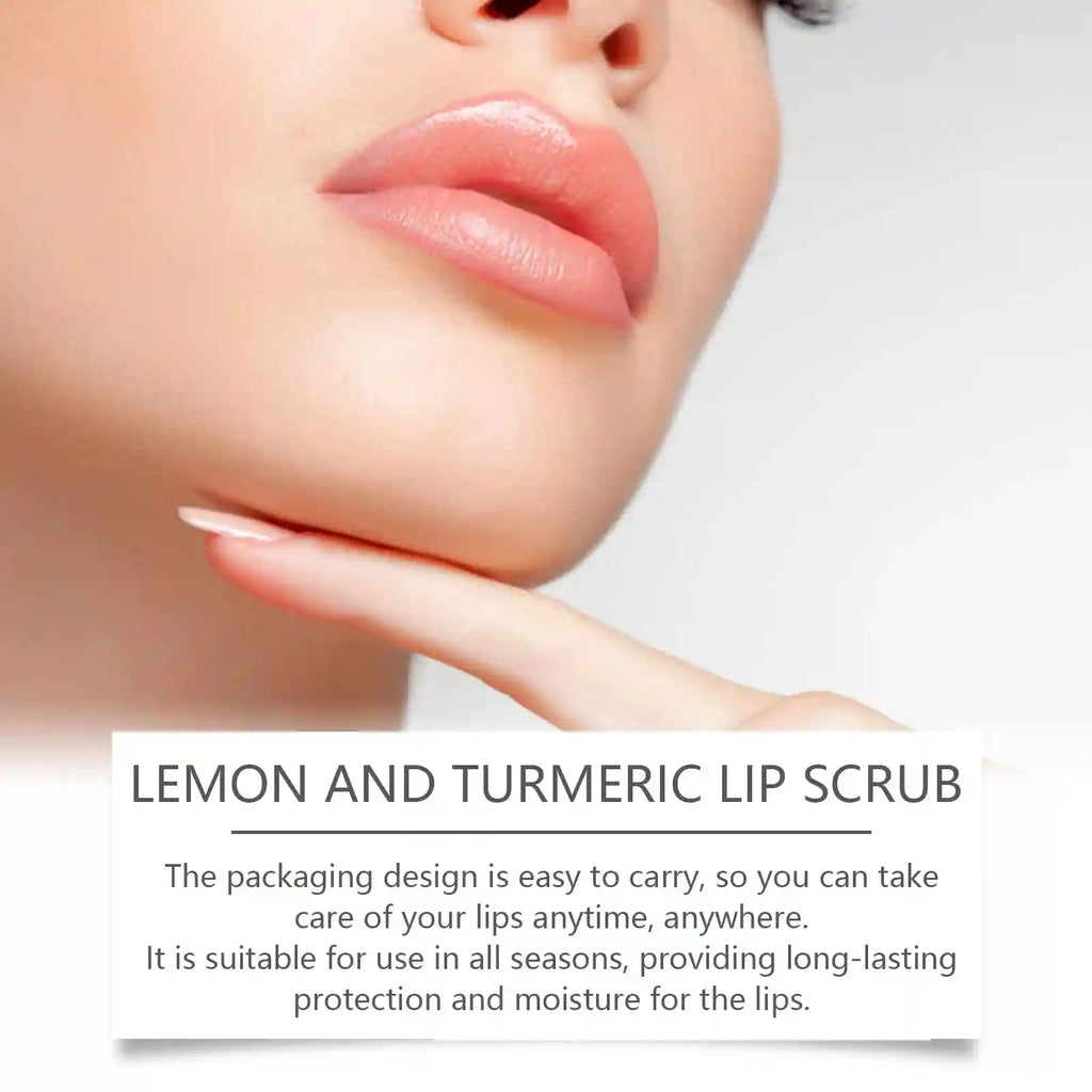 Turmeric Lemon Lip Scrub for Smoothing and Deep Hydration Lip Care Tidesmit