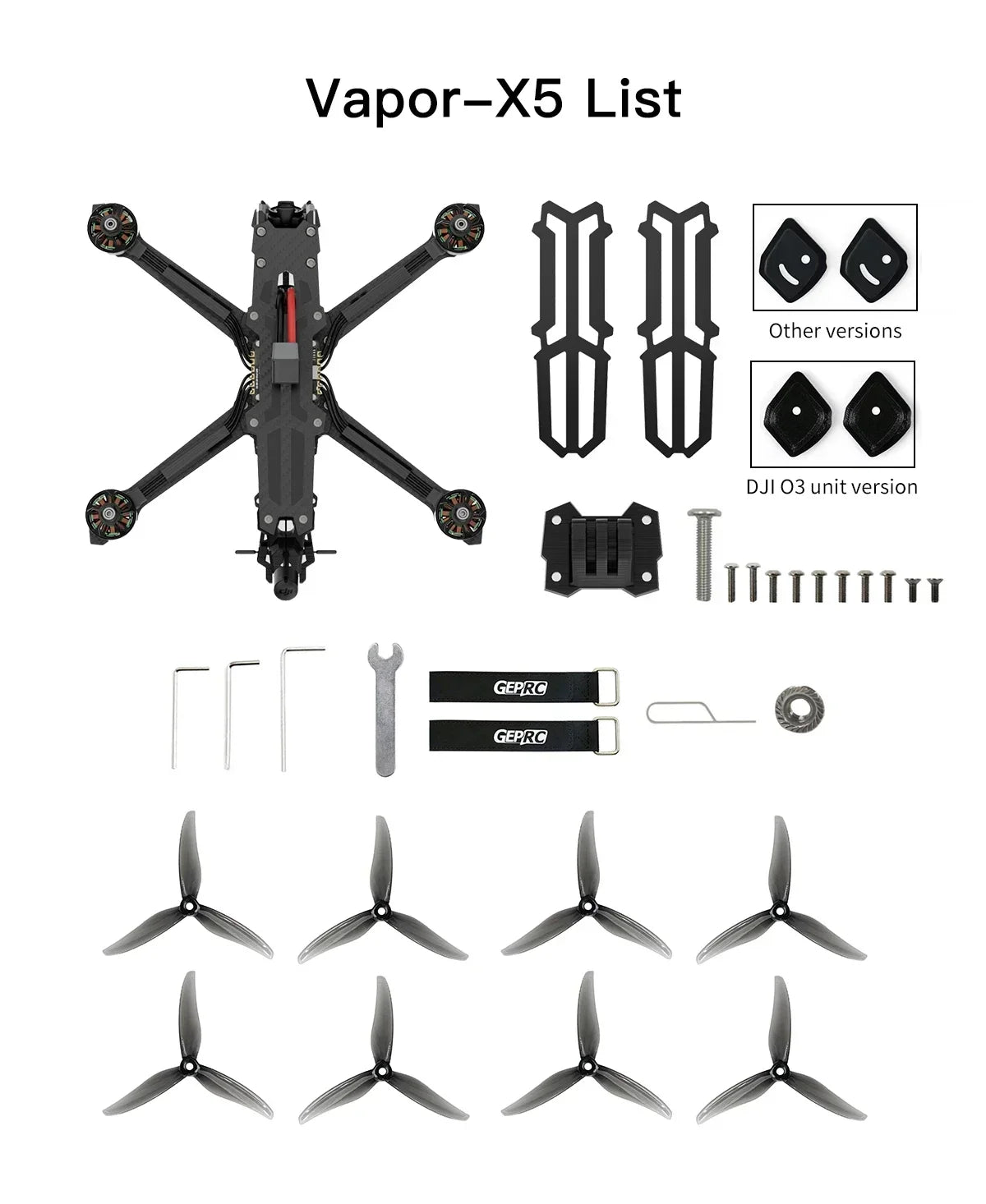 Tidesmit Vapor-X5 5 Inch FPV Freestyle Drone - Analog Precision Flight Tidesmit