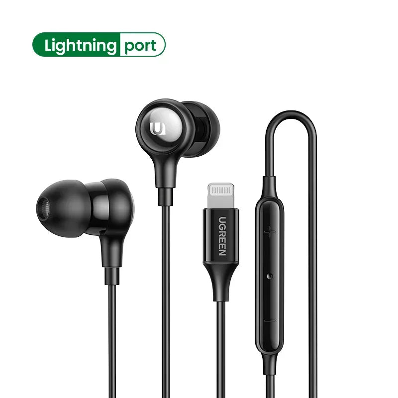 Wired Earbuds With Noise Cancelling Microphone by Tidesmit Lightning earphones Tidesmit