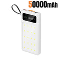 Portable Power Bank 200000mAh with LED Light by Tidesmit White 50000mAh Tidesmit