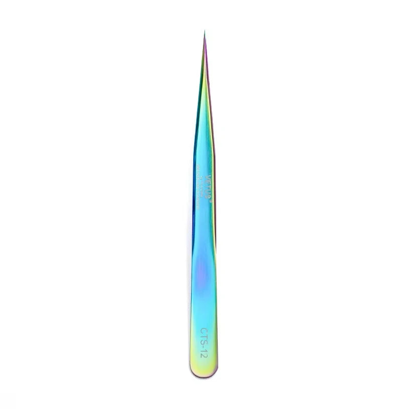 Eyelash Extension Tweezers: Precision Stainless Steel Pro Tools False Eyelashes CTS-12 Tidesmit