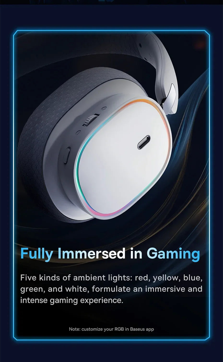 Wireless Gaming Headset 2.4G Bluetooth RGB by Tidesmit Tidesmit