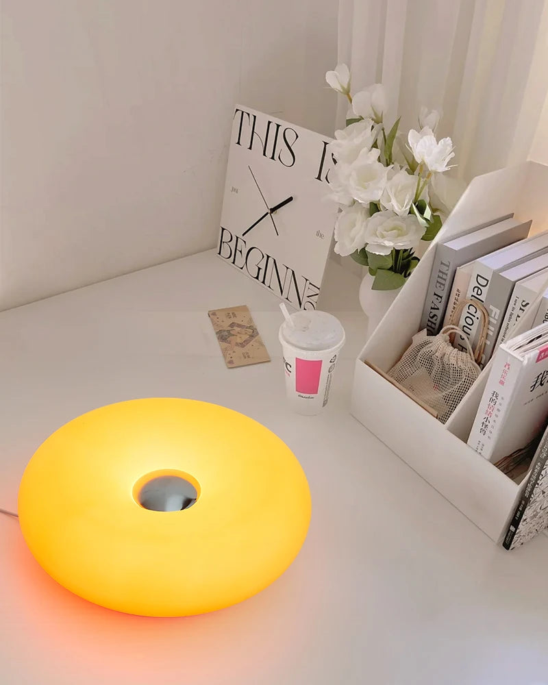 Bauhaus Ring Light: Minimalist Adjustable LED Table Lamp for Content Tidesmit