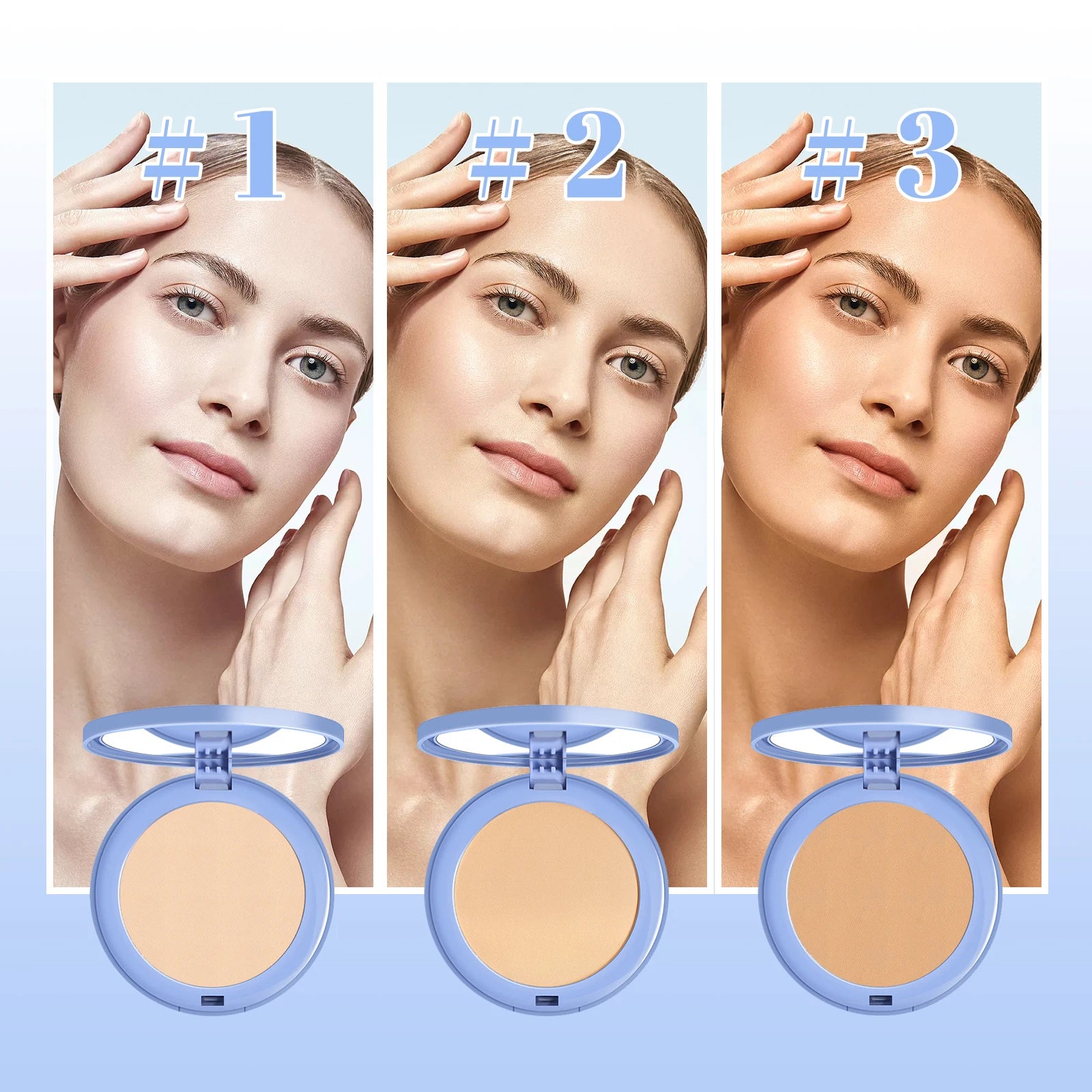 Tidesmit oil control matte face setting powder showing breathable long lasting texture and invisible pore coverage