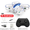Mini Drone With Lights For Kids - Obstacle Avoidance UFO Quadcopter blue Tidesmit