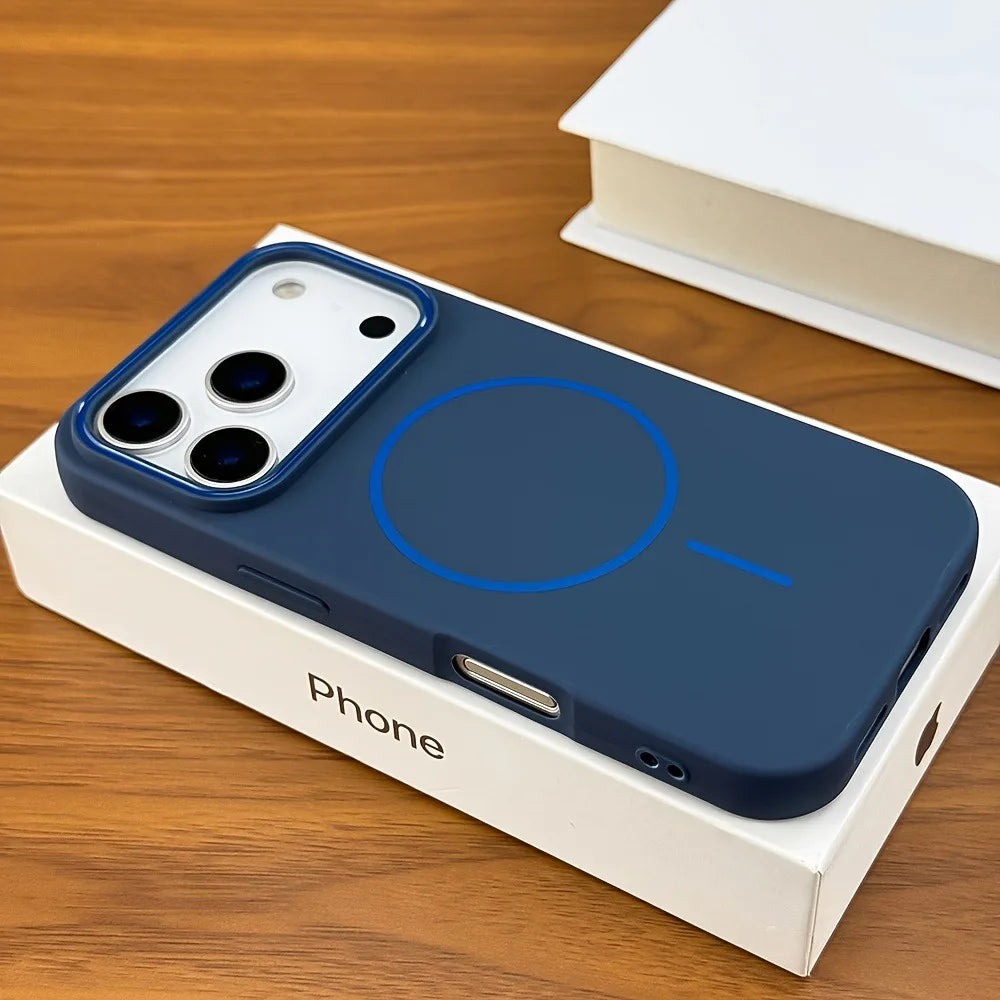 Magnetic Phone Case for iPhone 17 Pro Max - Slim Shock-Absorbing Cover Blue Tidesmit