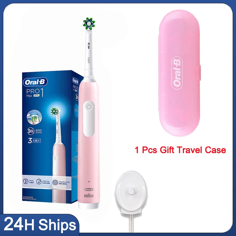 Oral B Sonic Electric Toothbrush Rechargeable 3D Rotating Tooth Brush 14 Days Long Battery Life 2Mins Smart Timer Pro600 Pro1Max