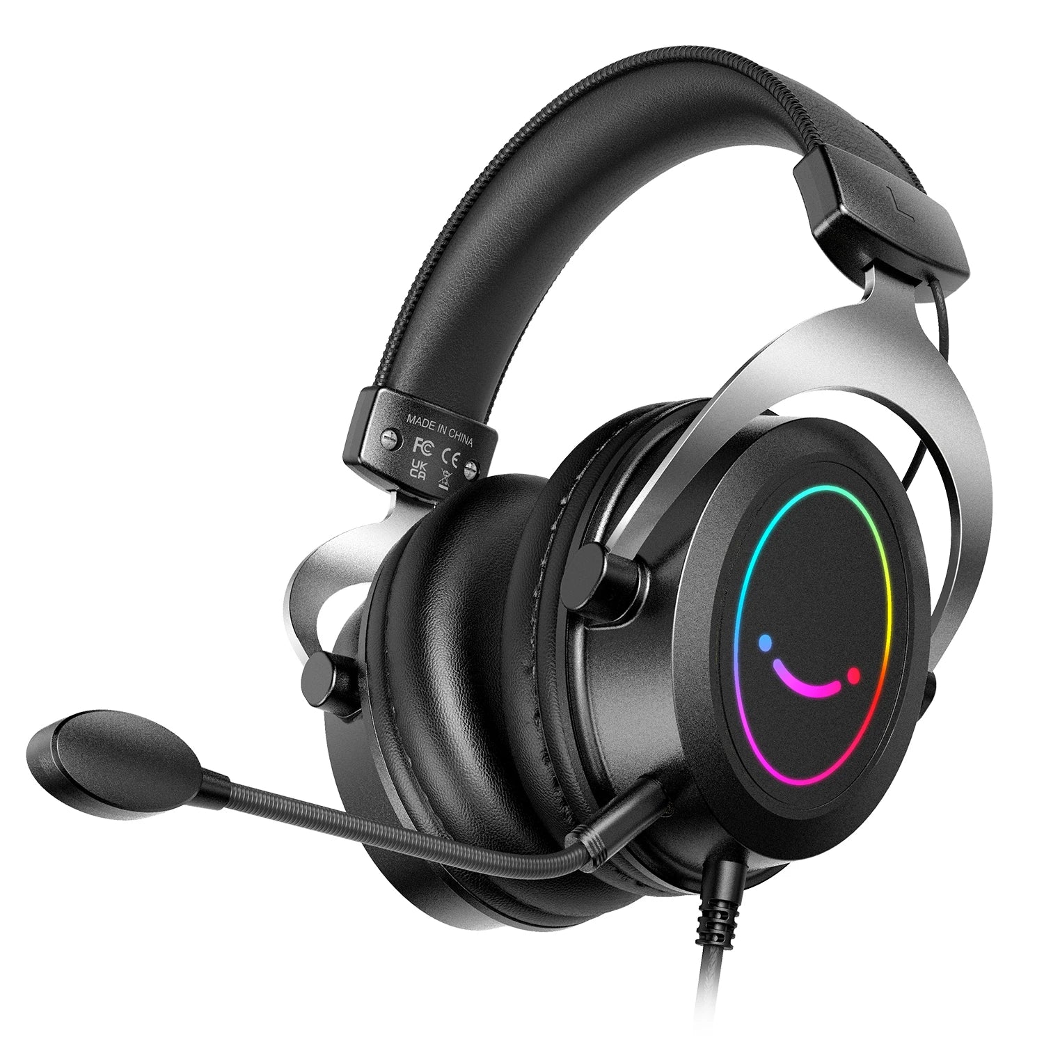 H3 Gaming Headset with Detachable Mic and Stereo RGB Sound black Tidesmit